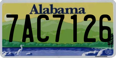 AL license plate 7AC7126