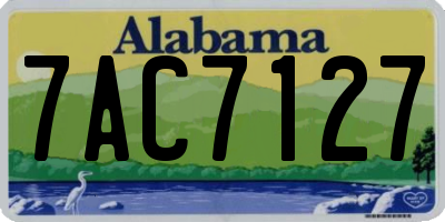AL license plate 7AC7127