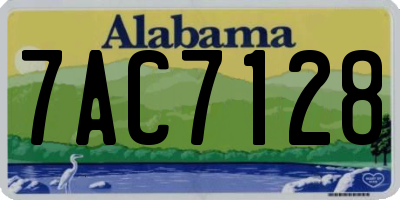 AL license plate 7AC7128
