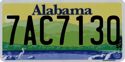 AL license plate 7AC7130