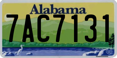 AL license plate 7AC7131