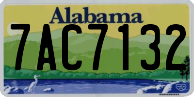 AL license plate 7AC7132