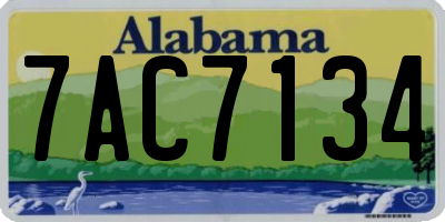 AL license plate 7AC7134