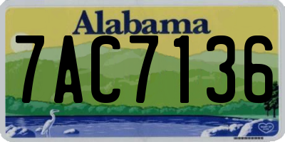 AL license plate 7AC7136