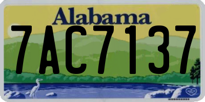AL license plate 7AC7137