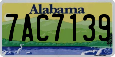 AL license plate 7AC7139