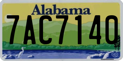 AL license plate 7AC7140