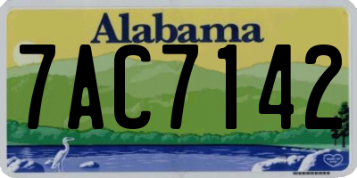 AL license plate 7AC7142