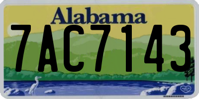 AL license plate 7AC7143
