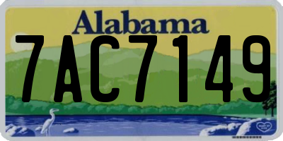 AL license plate 7AC7149