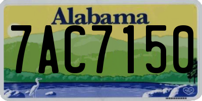 AL license plate 7AC7150
