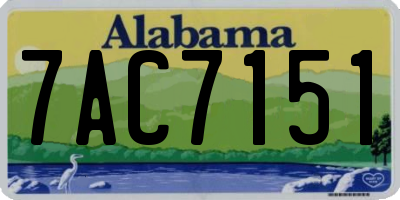 AL license plate 7AC7151