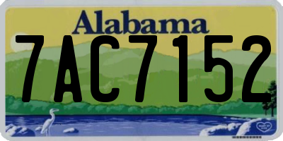 AL license plate 7AC7152