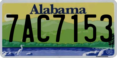 AL license plate 7AC7153