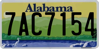 AL license plate 7AC7154