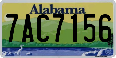 AL license plate 7AC7156