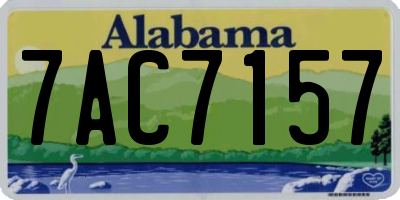 AL license plate 7AC7157