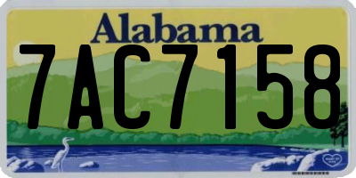 AL license plate 7AC7158