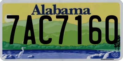 AL license plate 7AC7160