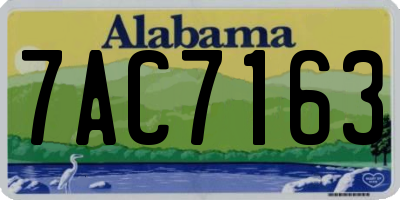 AL license plate 7AC7163