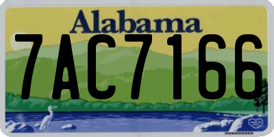 AL license plate 7AC7166