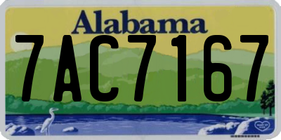 AL license plate 7AC7167