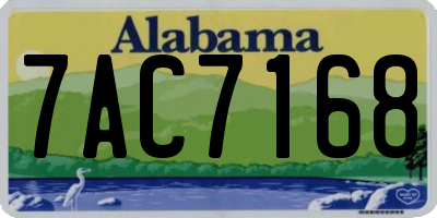 AL license plate 7AC7168