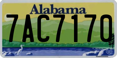 AL license plate 7AC7170