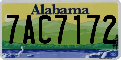 AL license plate 7AC7172