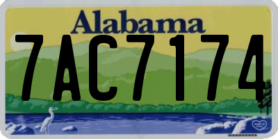 AL license plate 7AC7174
