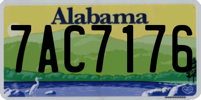 AL license plate 7AC7176