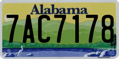 AL license plate 7AC7178