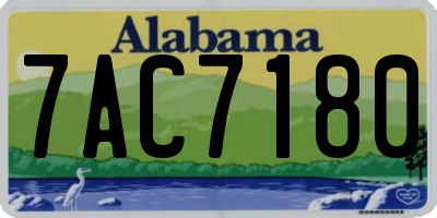 AL license plate 7AC7180