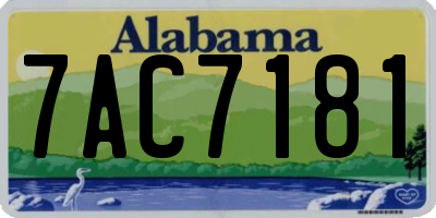 AL license plate 7AC7181