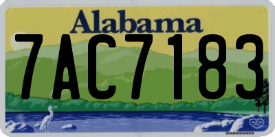 AL license plate 7AC7183