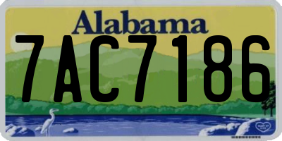 AL license plate 7AC7186