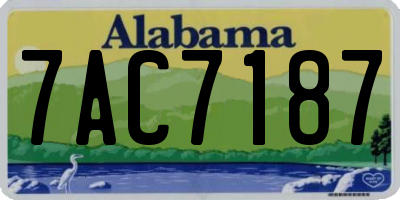 AL license plate 7AC7187