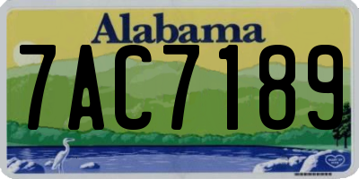 AL license plate 7AC7189