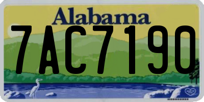 AL license plate 7AC7190