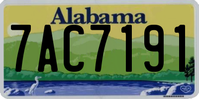 AL license plate 7AC7191