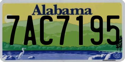 AL license plate 7AC7195