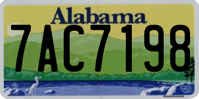AL license plate 7AC7198