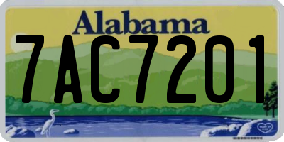 AL license plate 7AC7201
