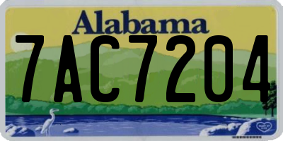 AL license plate 7AC7204