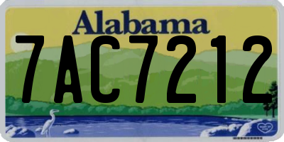 AL license plate 7AC7212
