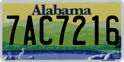 AL license plate 7AC7216
