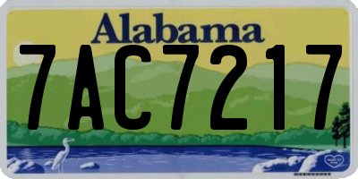 AL license plate 7AC7217