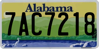 AL license plate 7AC7218
