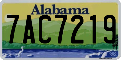 AL license plate 7AC7219