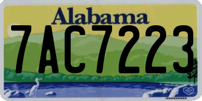 AL license plate 7AC7223